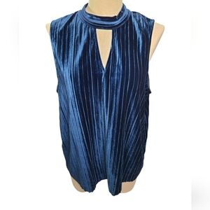 Reitmans signature royal blue velvet tank top- Size XL